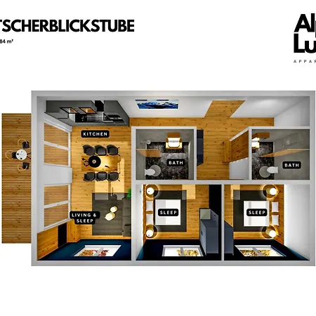 Gletscherblickstube - Alpenluxus Collection דירה *